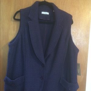 Coldwater Creek, Boucle vest, purple, 2XL, Plus si